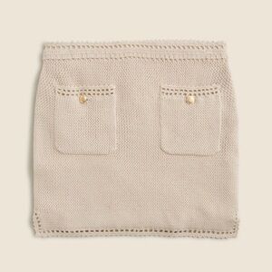 J Crew Sweater skirt with crochet trim